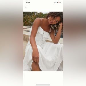 Anthropologie White Midi Dress